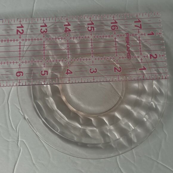 Hocking Block Optic Pink Depression Glass 6 Inch Plate Saucer Multiple Available - Picture 3 of 4